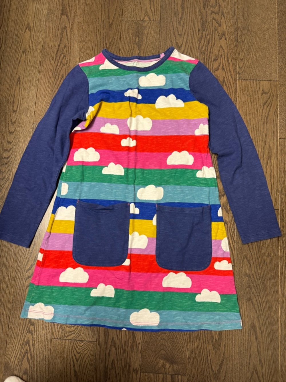 Mini Boden rainbow cloud dress size 9/10